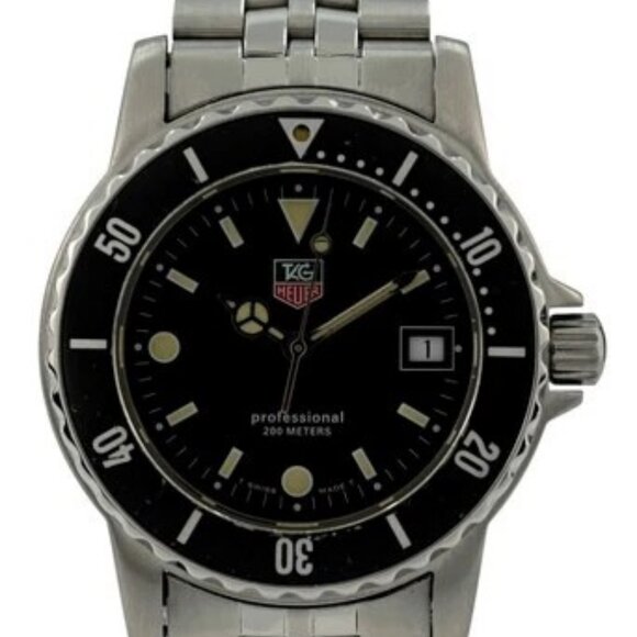 Tag Heuer 37mm Men's 1500 Series Black Dial SS Swiss Watch! Ref: WD1210-G-20! - Picture 2 of 11
